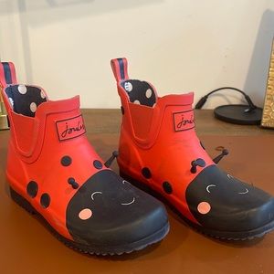 Kids Ladybug Joules rain boots